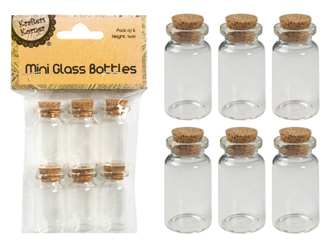 4CM Mini Glass Bottles with Cork Lids