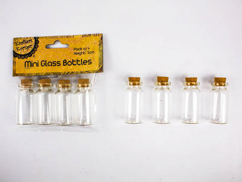 5CM Mini Glass Bottles with Cork Lids