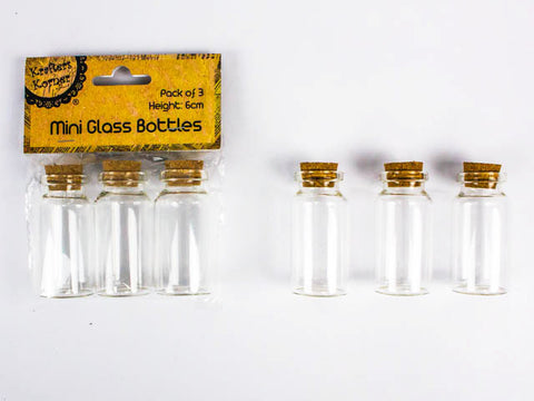 6CM Mini Glass Bottles with Cork Lids