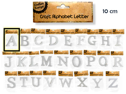 10CM White Alphabet Letters - A
