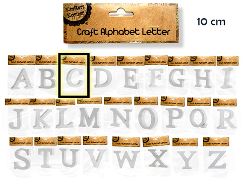 10CM White Alphabet Letters - C