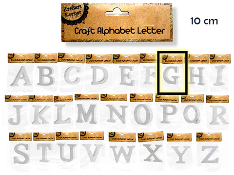 10CM White Alphabet Letters - G