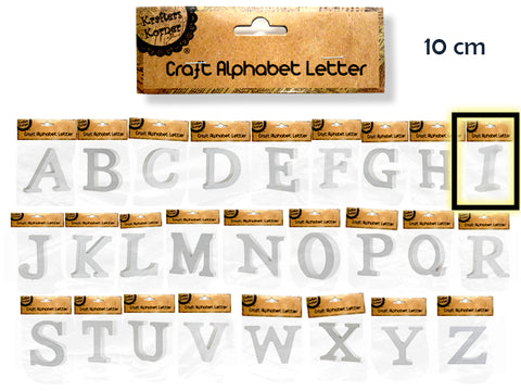 10CM White Alphabet Letters - I