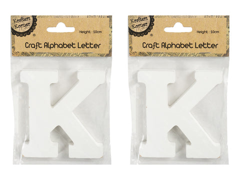 10CM White Alphabet Letters - K