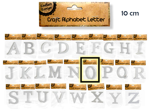 10CM White Alphabet Letters - O