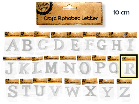10CM White Alphabet Letters - R
