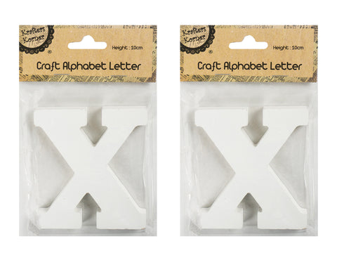 10CM White Alphabet Letters - X