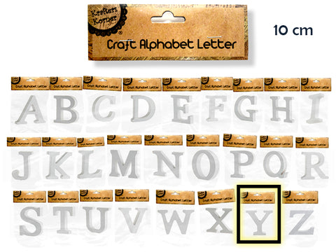 10CM White Alphabet Letters - Y