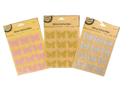 Adhesive Glitter Butterflies