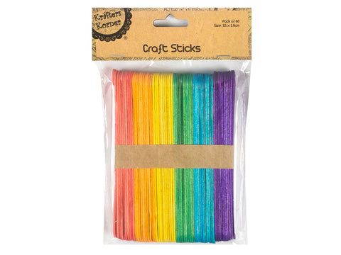 Coloured Jumbo Craft Sticks