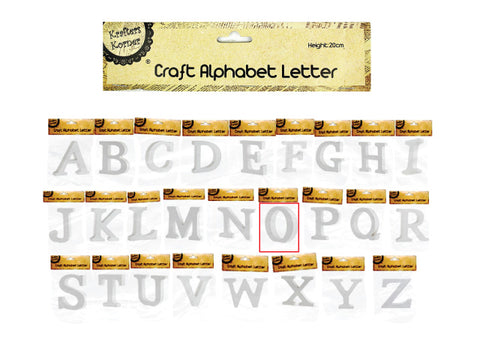 20CM White Alphabet Letters - O