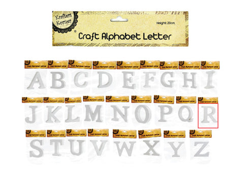 20CM White Alphabet Letters - R