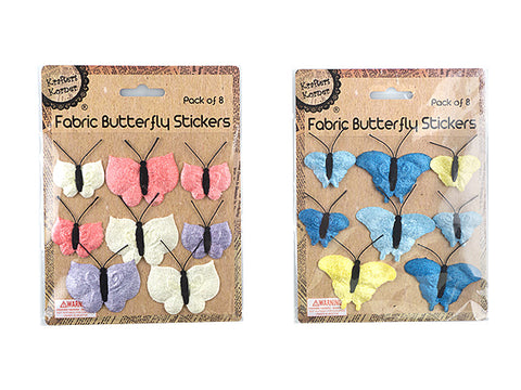 Fabric Butterfly Stickers