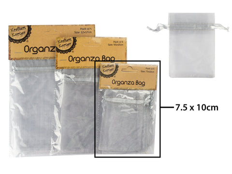 Organza Bags Silver