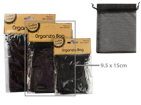 Medium Organza Bags Black