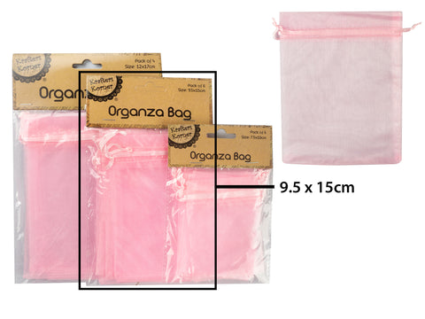Medium Organza Bags Pink