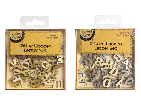 Glitter Wooden Letter Set