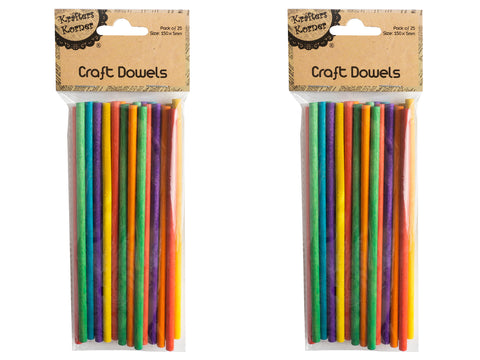 Craft Dowels Coloured