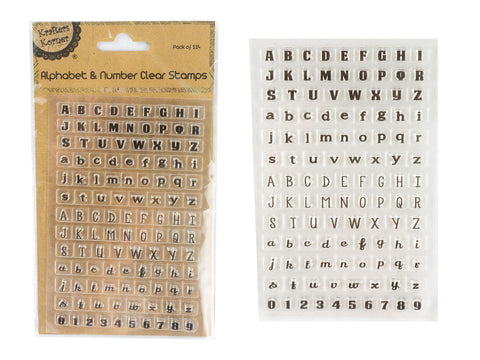 Alphabet and Numbers Clear Stamp Set