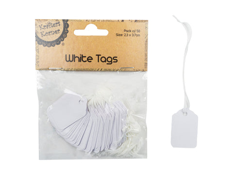 White Tags 50 Pack