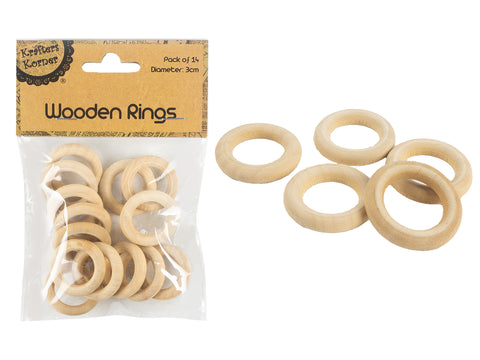 3CM Wooden Rings