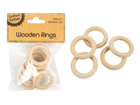 4CM Wooden Rings