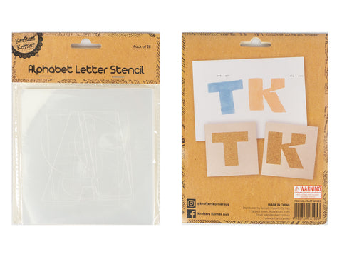 Alphabet Letter Stencil - Large Letters