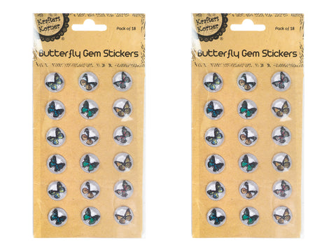 Butterfly Gem Stickers