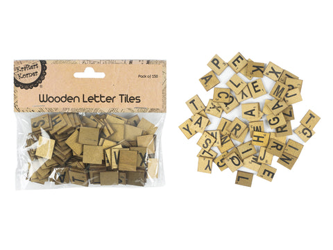 Gold Wooden Letter Tiles