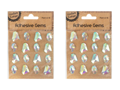 Adhesive Gems Irregular Cuts