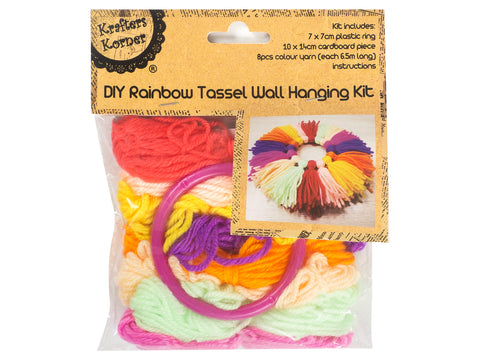 DIY Rainbow Tassel Wall Hanging Kit