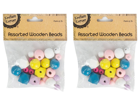 Assorted Colour Wooden Beads