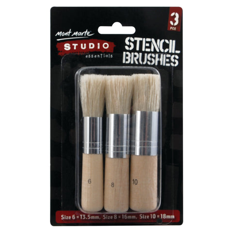 MM Stencil Brushes 3pc