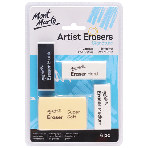 MM Artist Erasers Pack 4pc