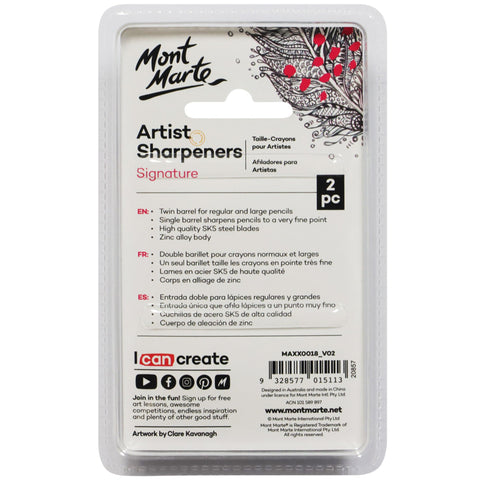 MM Artists Sharpener Set Zinc Alloy 2pc