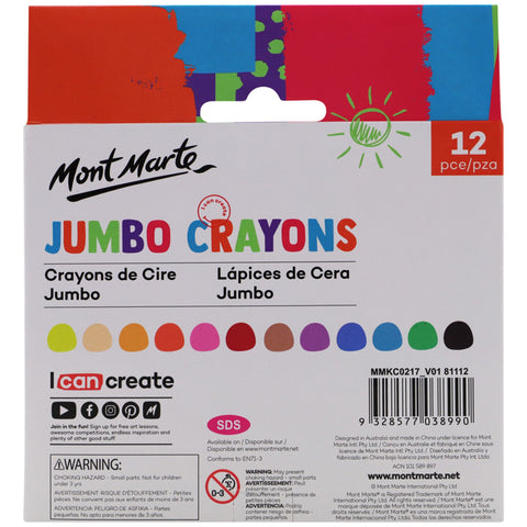 MM Jumbo Crayons 12pce