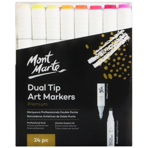 MM Dual Tip Alcohol Art Markers 24pc