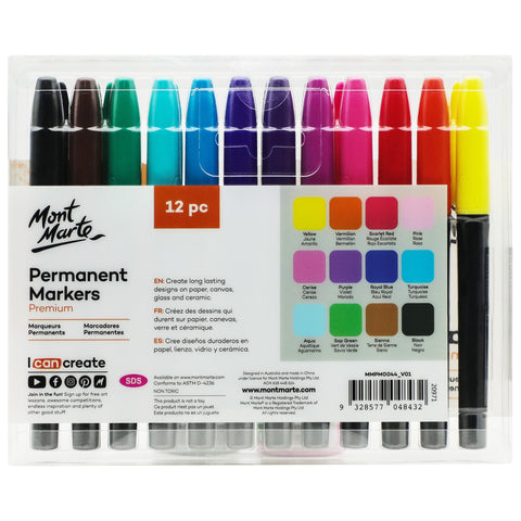 MM Permanent Markers 12pc