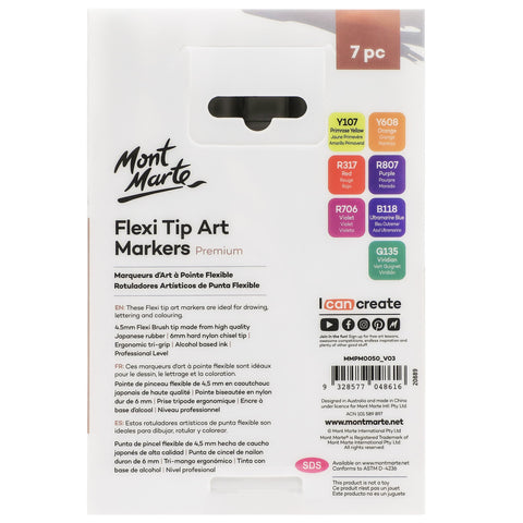 MM Flexi Tip Alcohol Art Markers 7pc