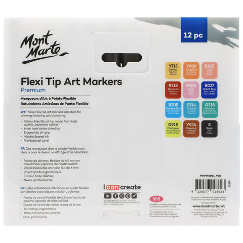 MM Flexi Tip Alcohol Art Markers 12pc
