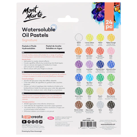 MM Watersoluble Oil Pastels 24pc