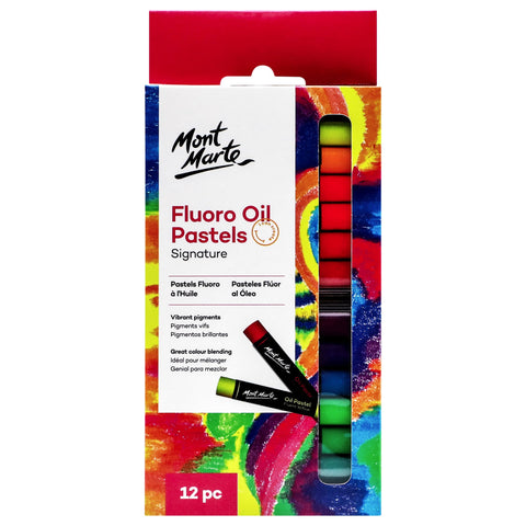 MM Fluoro Oil Pastels 12pc