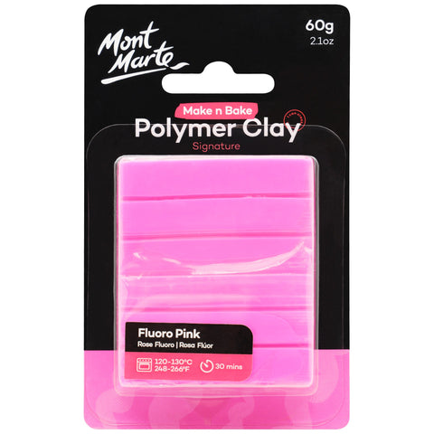 MM Make n Bake Polymer Clay 60g - Fluoro Pink