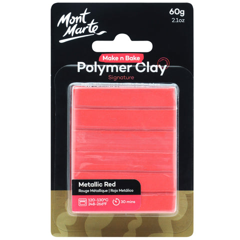MM Make n Bake Polymer Clay 60g - Metallic Red