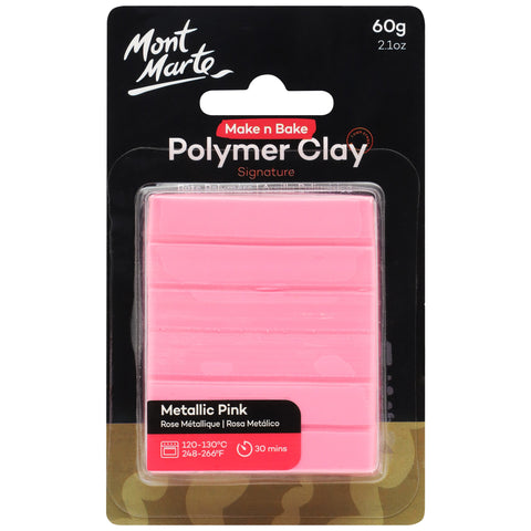 MM Make n Bake Polymer Clay 60g - Metallic Pink