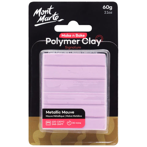 MM Make n Bake Polymer Clay 60g - Metallic Mauve
