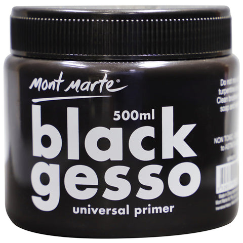 MM Black Gesso Tub 500ml