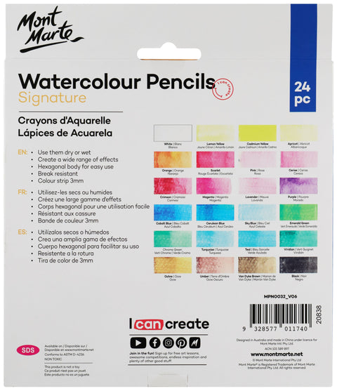 MM Watercolour Pencils 24pc