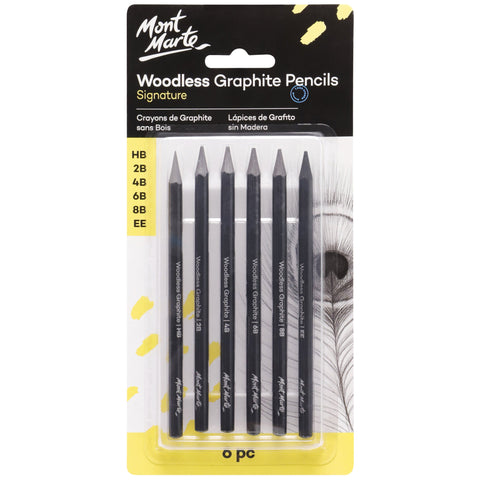 MM Woodless Graphite Pencils 6pc