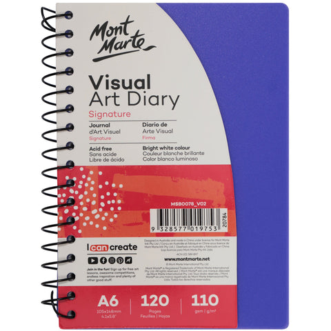 MM Visual Art Diary PP Coloured Cover A6